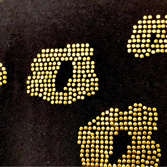 ⭐️2/$20⭐ Unlisted by Kenneth Cole - black t-shirt w/gold rivet accents, size L - Picture 2 of 6